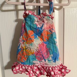 Kelly's Kids | Liliana | Pink and Blue Floral Halter Top | Girls size 5/6